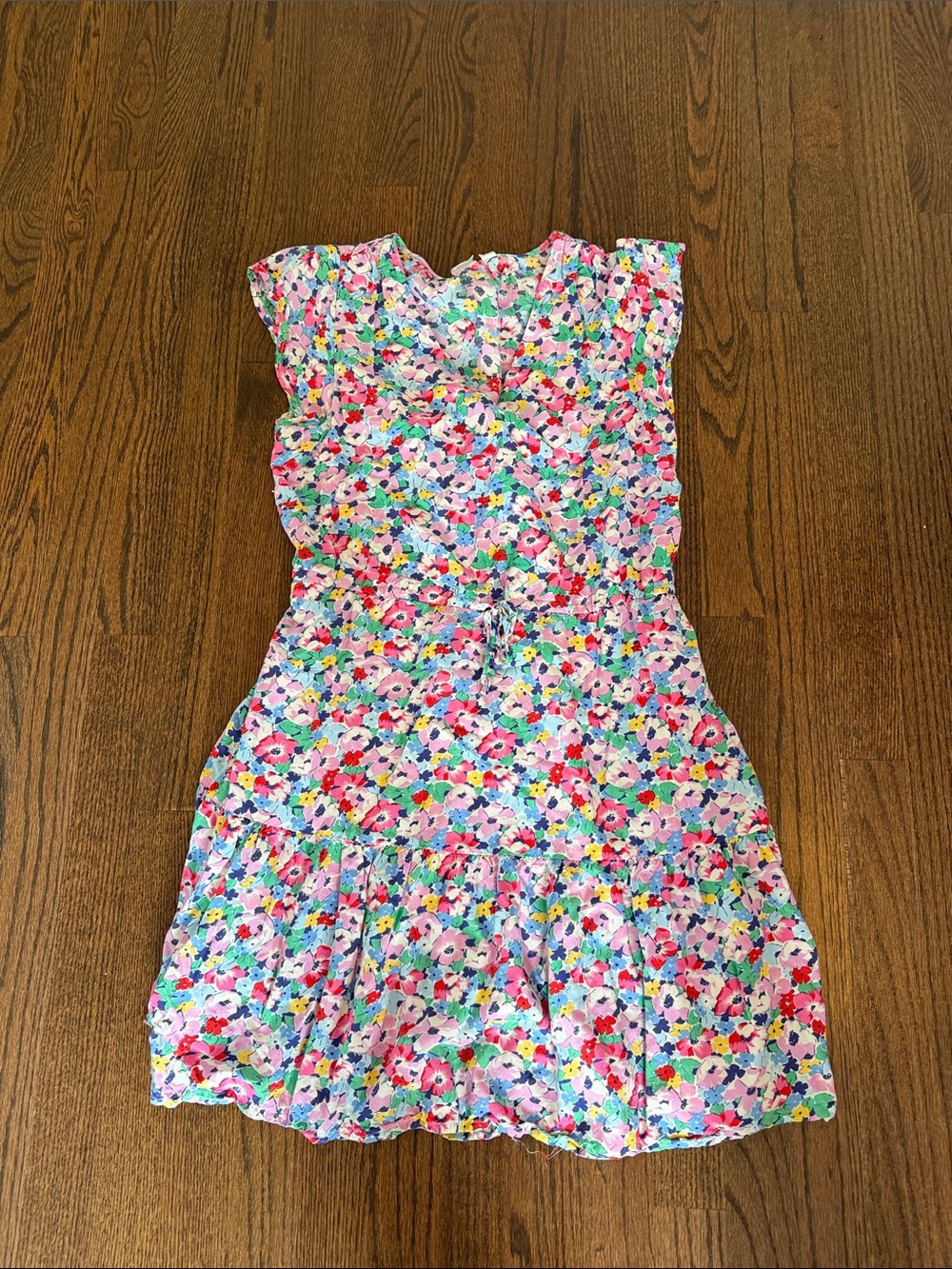 Floral Multi-Color Summer Dress - Casual Tiered Skirt